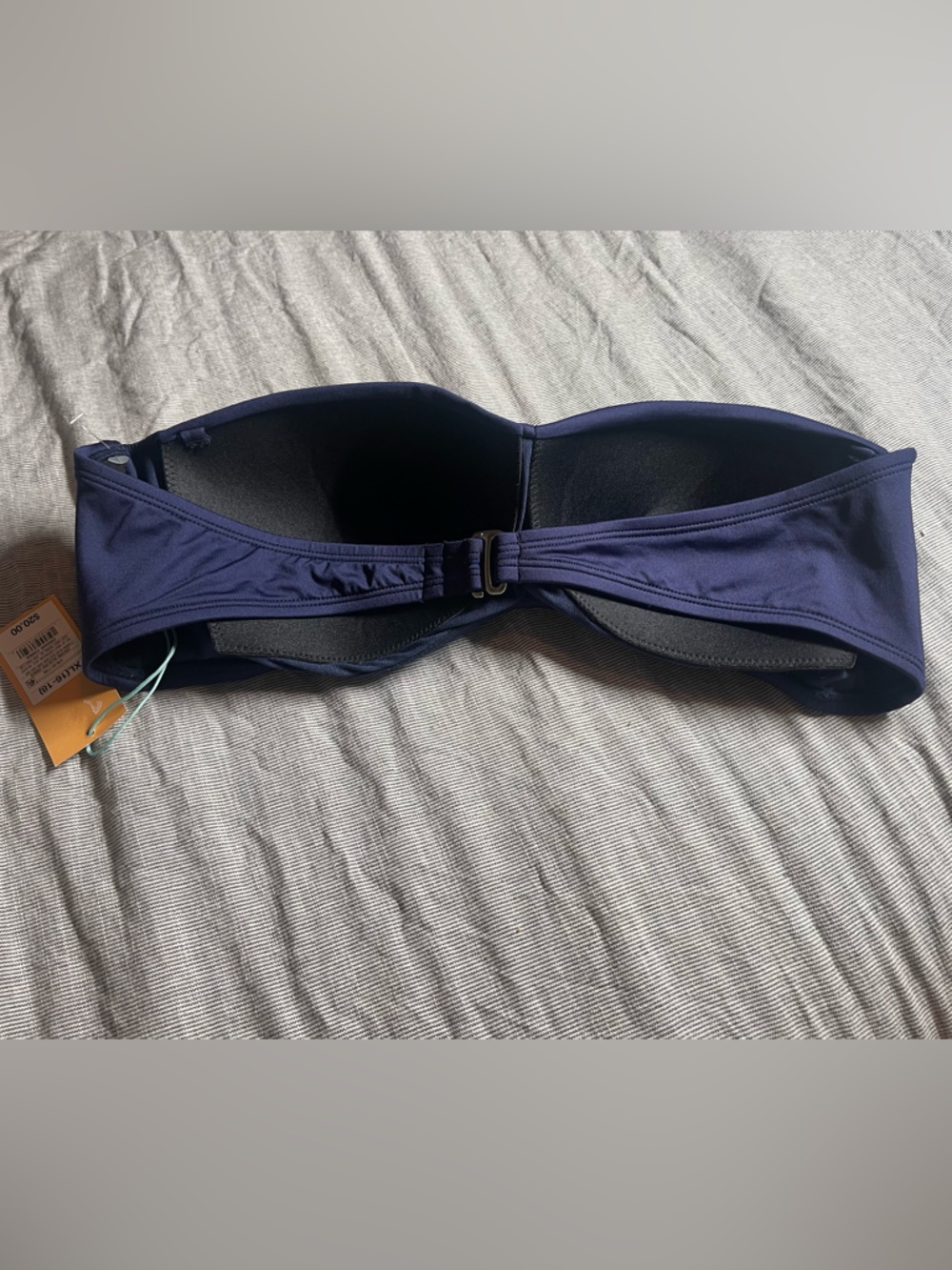 Women’s Navy Strapless Twist Bandeau Bikini Top XL - Picture 2 of 4